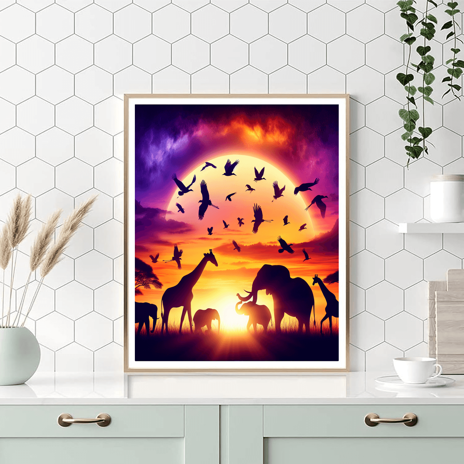 Colorful Wildlife Encounter Painting Number Kit