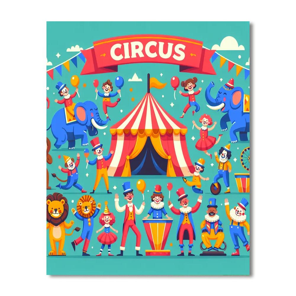 Circus Of Fun Friends Paint By Numbers