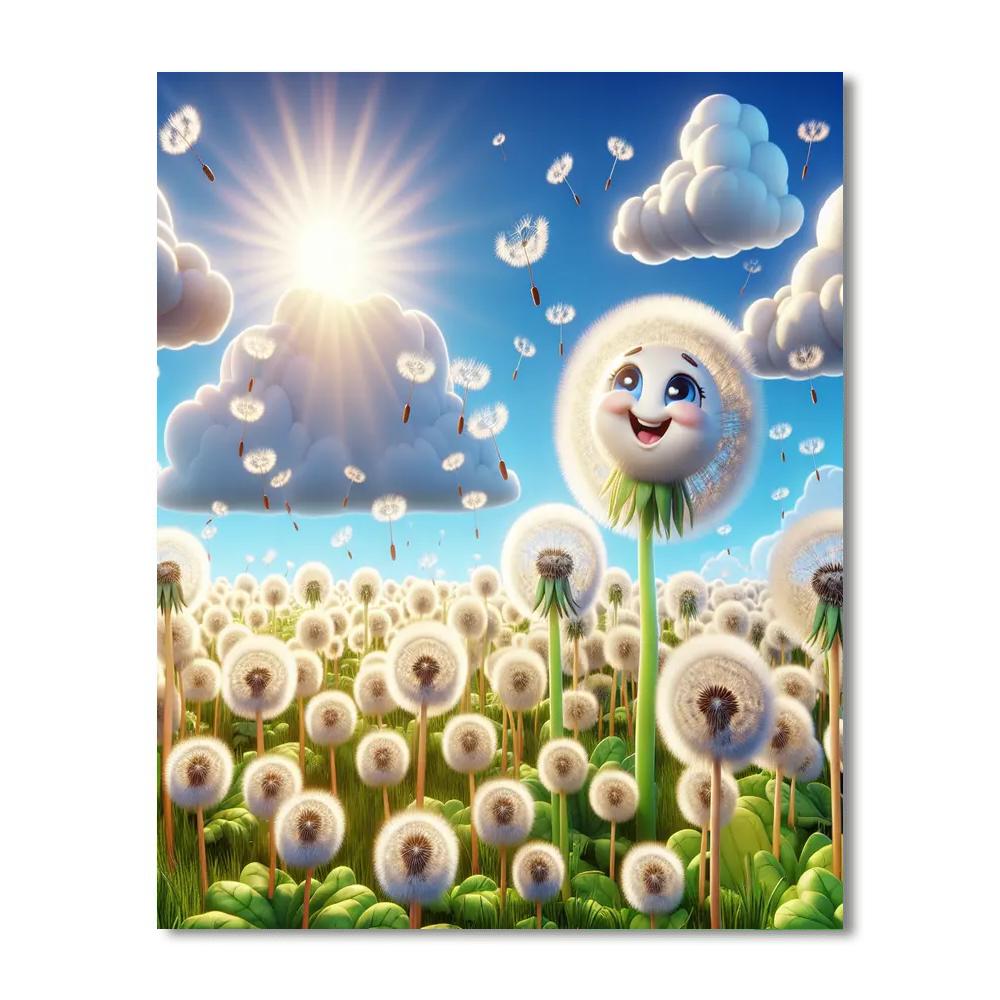 Cheerful Dandelion Wishes Paint By Numbers Kits