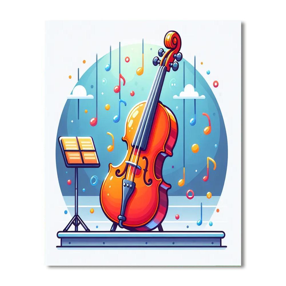 Vibrant Violin Paint By Color