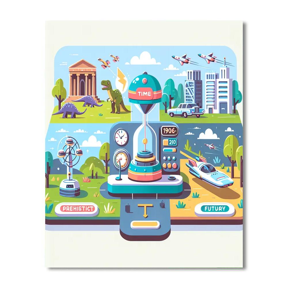 Time Traveler Adventures Painting Number Kit