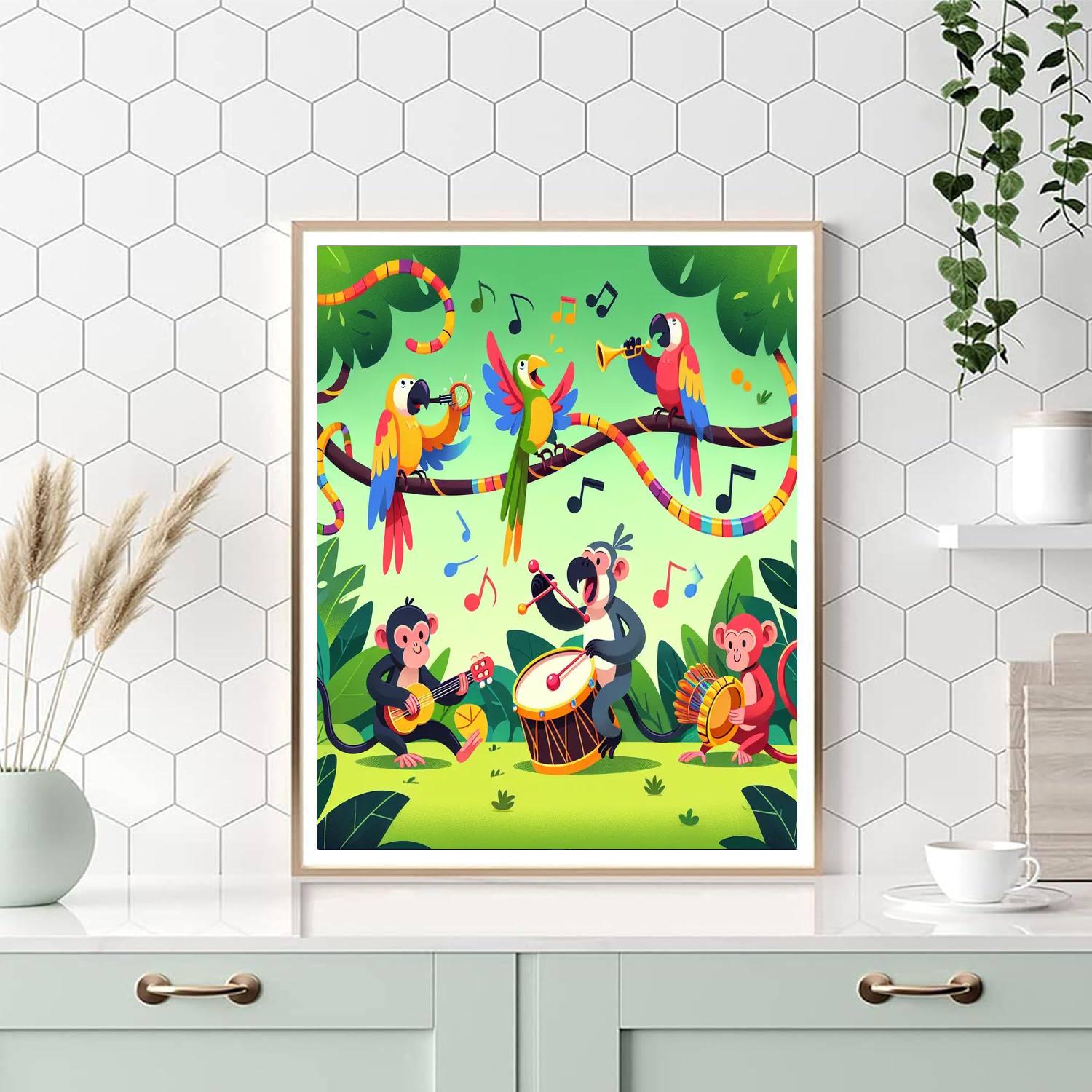 Wild Jungle Jam Painting By Numbers Kit