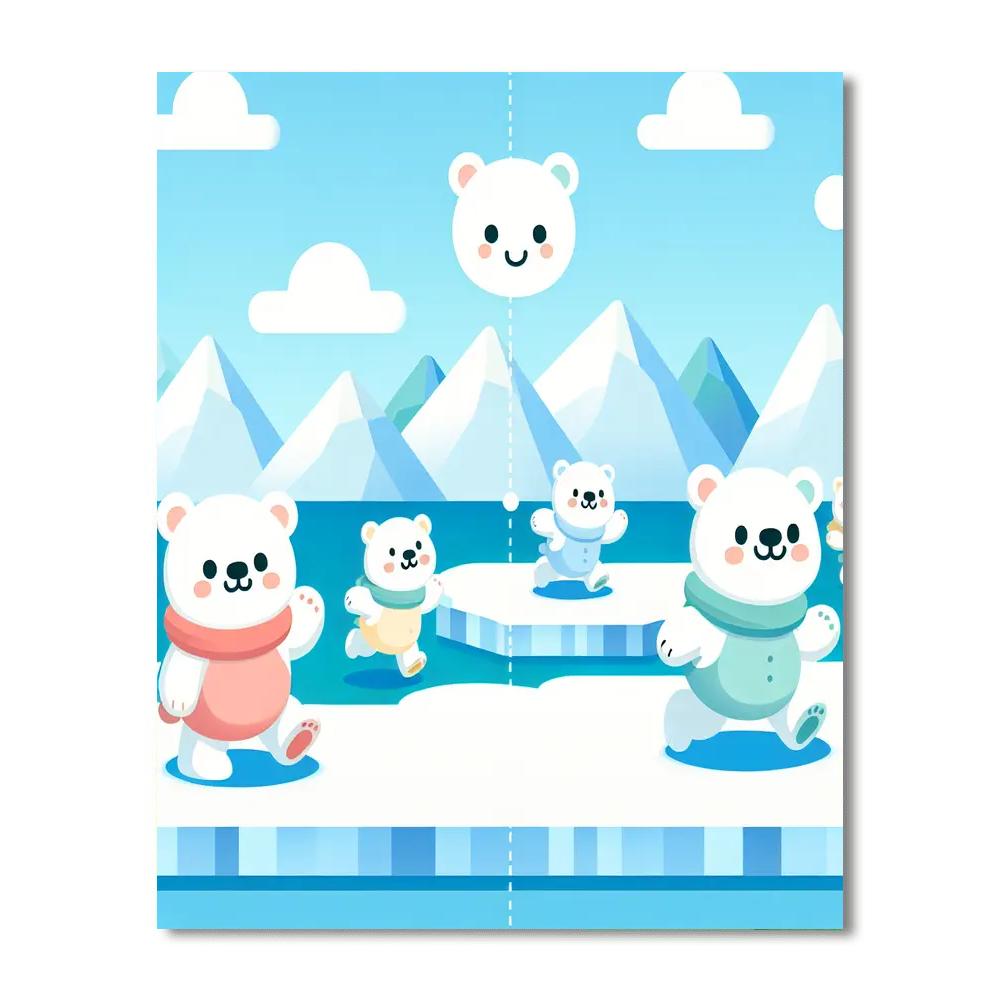 Polar Bear Ice Cap Adventure Paint By Numbers