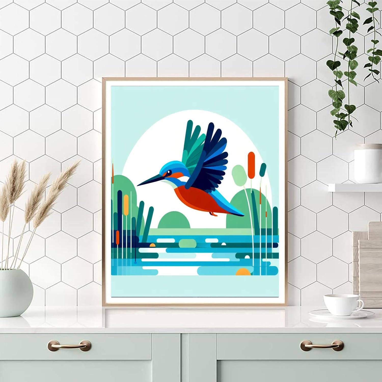 Kingfisher's River Dance Numbered Painting Kits