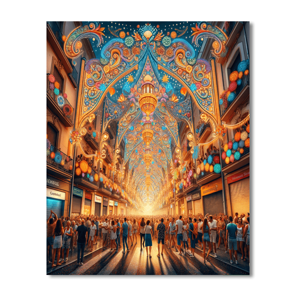 Festa Major De Gracia - Spain Painting By Numbers Kit