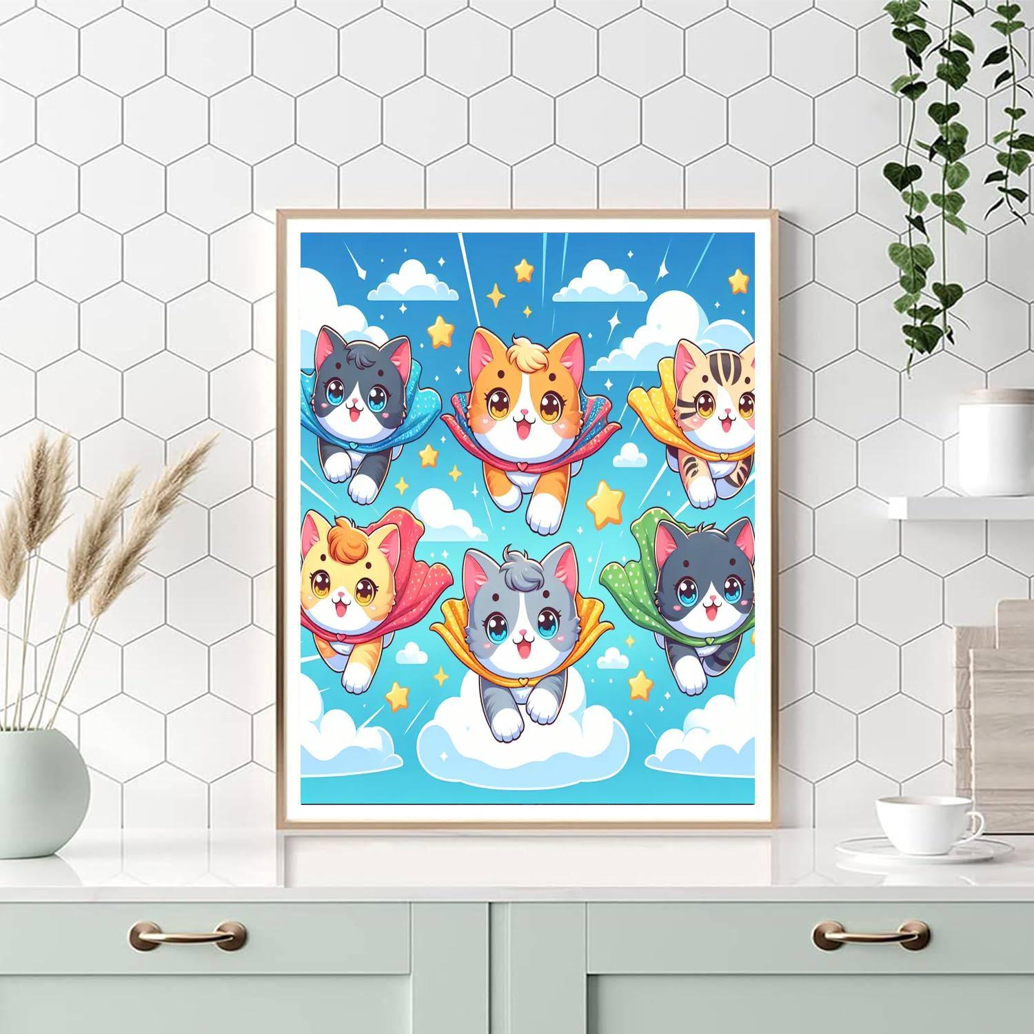 Adventures Of Super Kittens Painting Number Kit