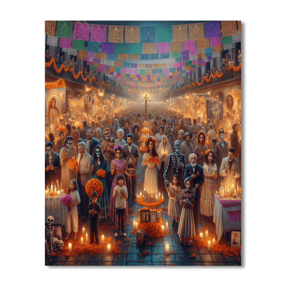 Noche De Muertos Number Painting