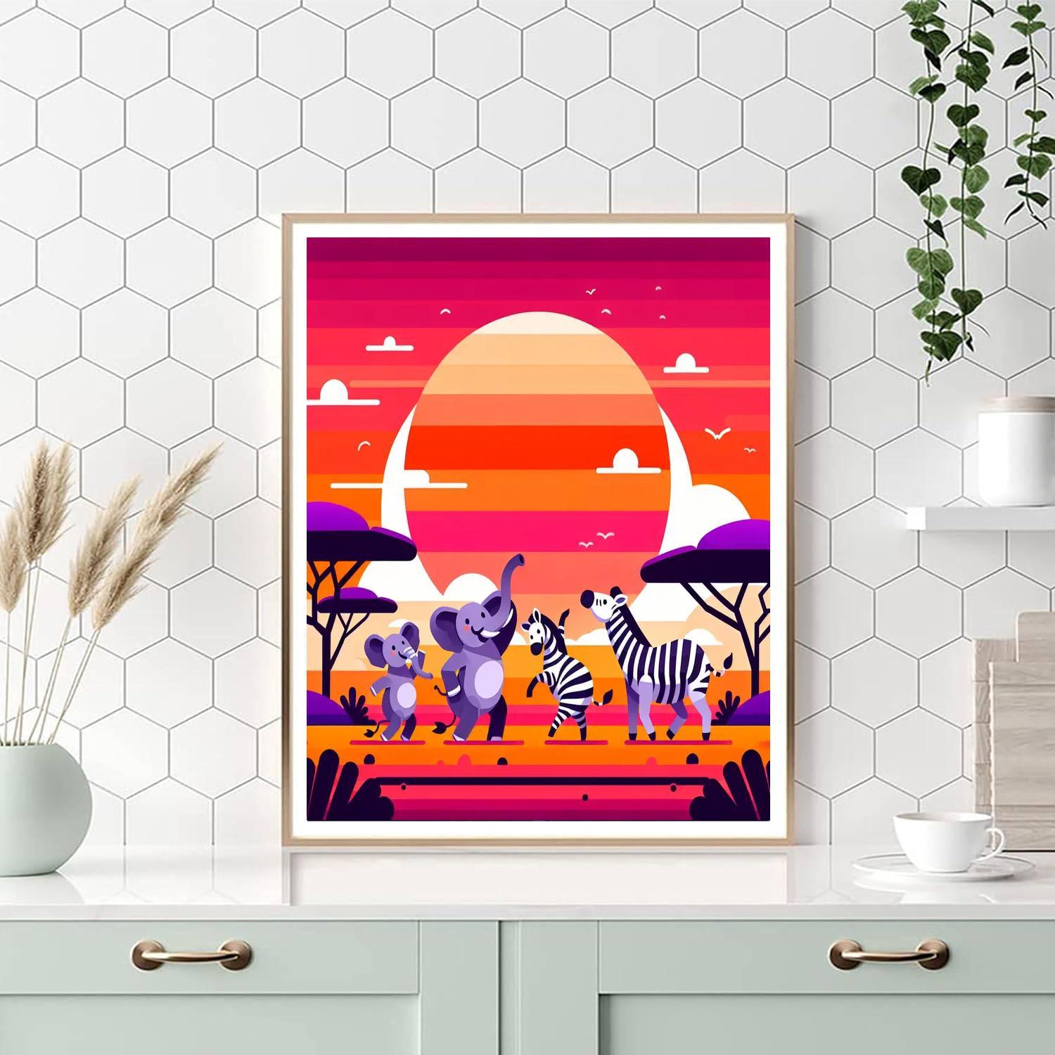 Sunset Safari Celebration Paint By Numbers