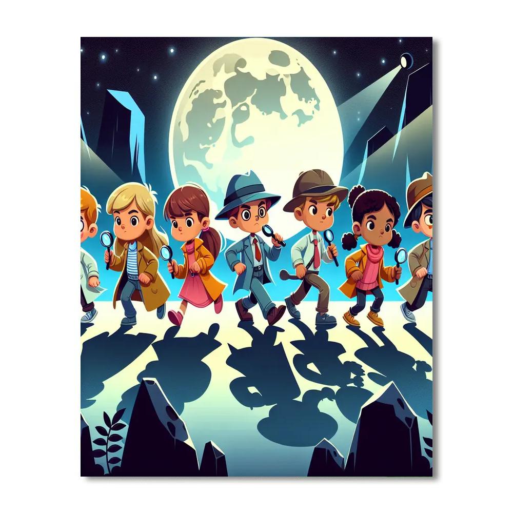 Moonlight Detective Agency Painting Number Kit