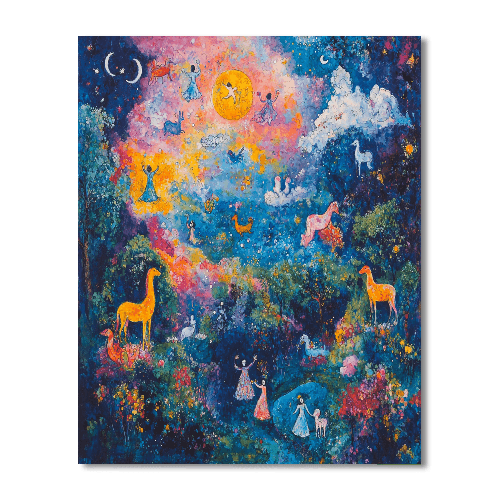 Marc Chagall Inspired Mystical Journeys  Paint By Numbers Art