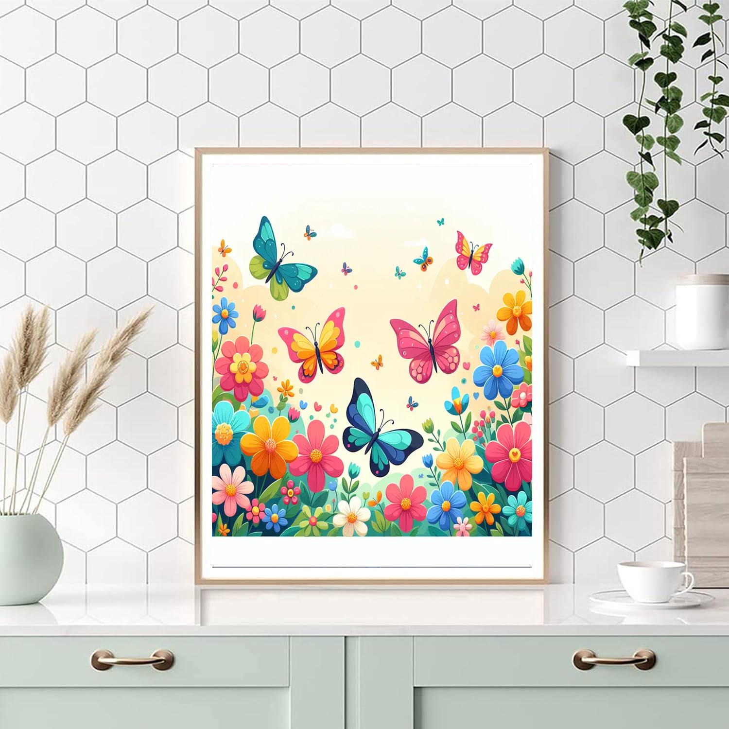 Butterfly Blossom Journey Paint By Numbers Art
