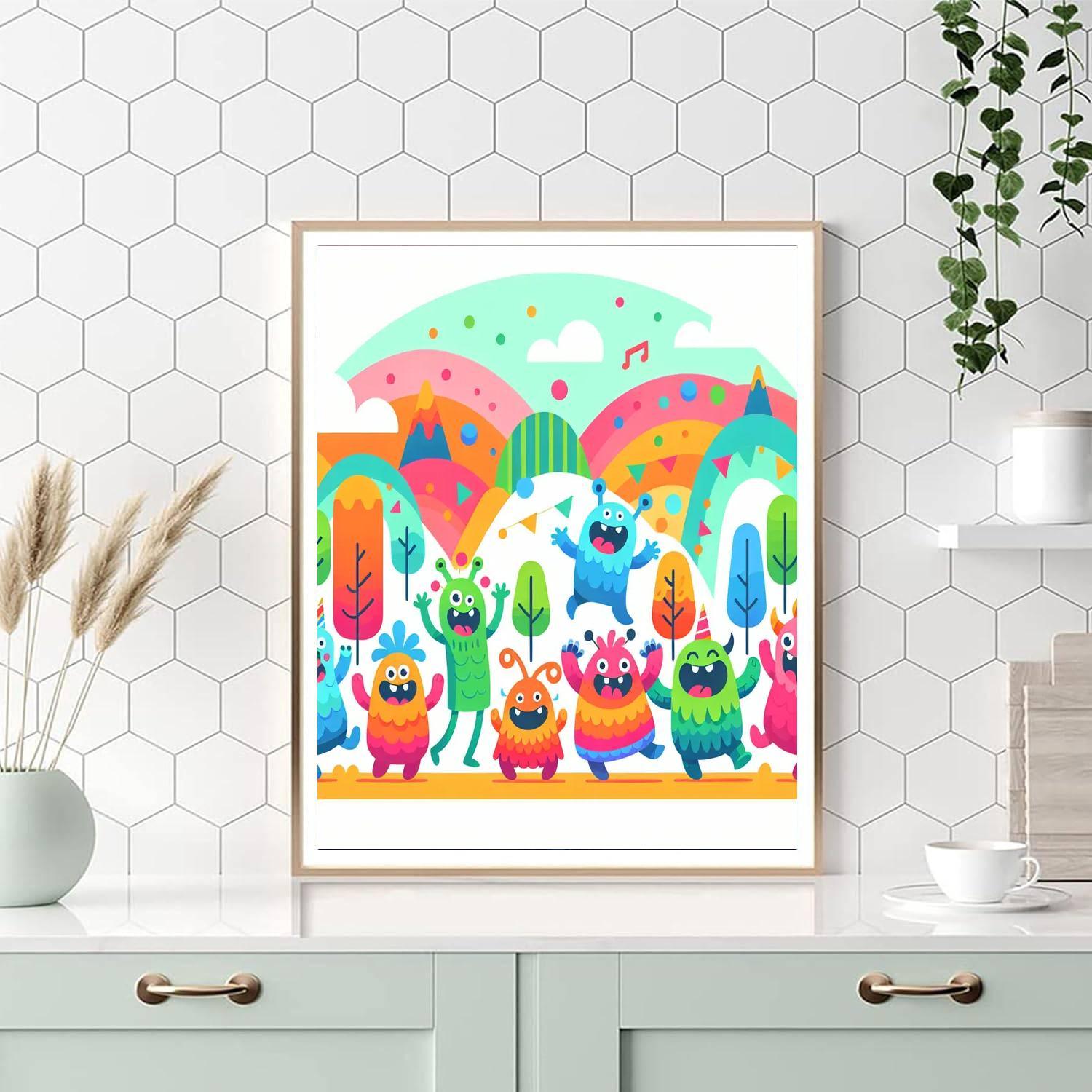 Friendly Monster Mash Painting By Numbers Kit