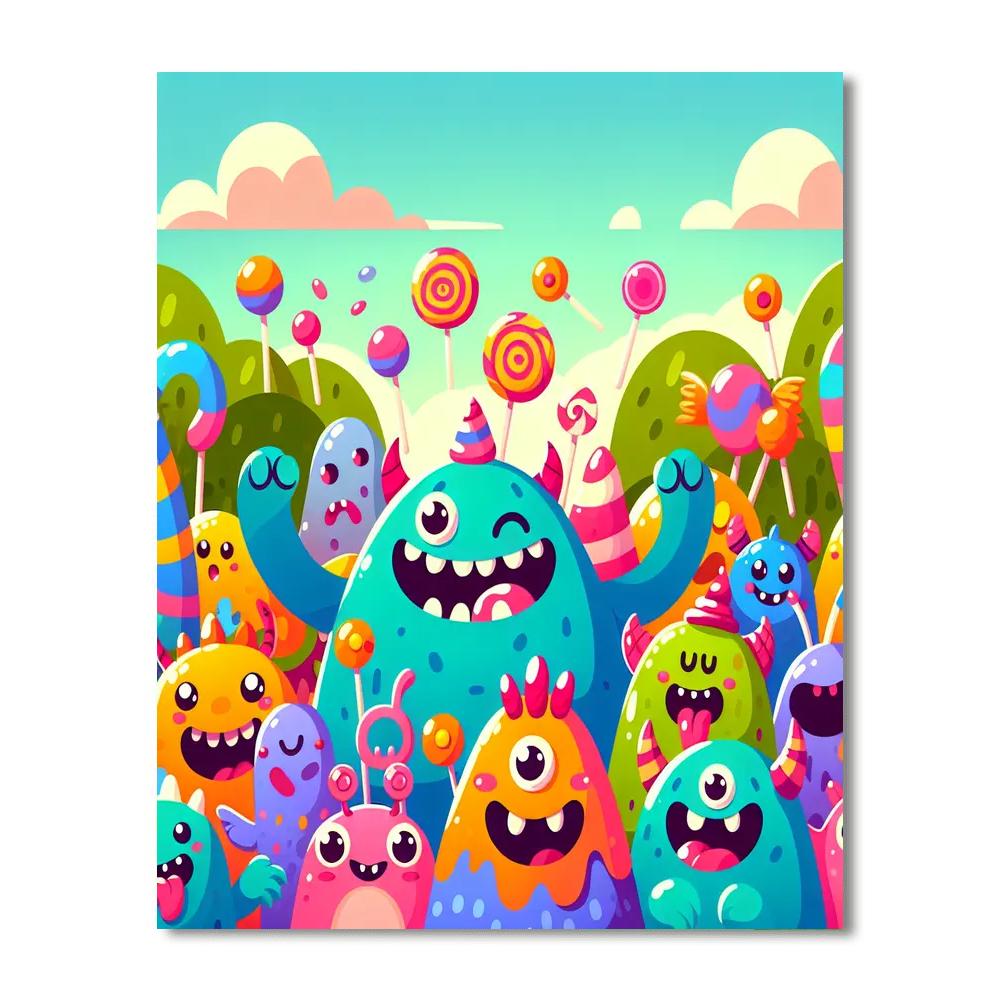 Super Cute Monsters Numbered Painting Kits