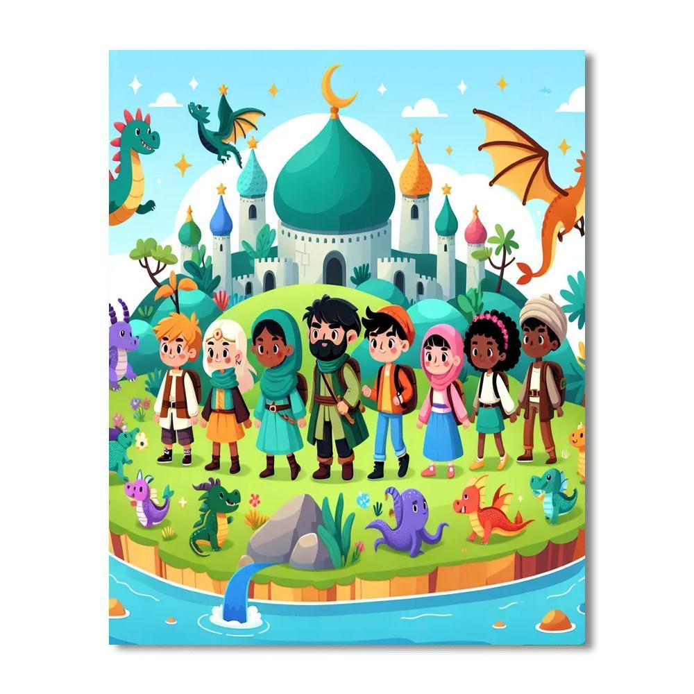 Mythical Island Exploration Paint By Color