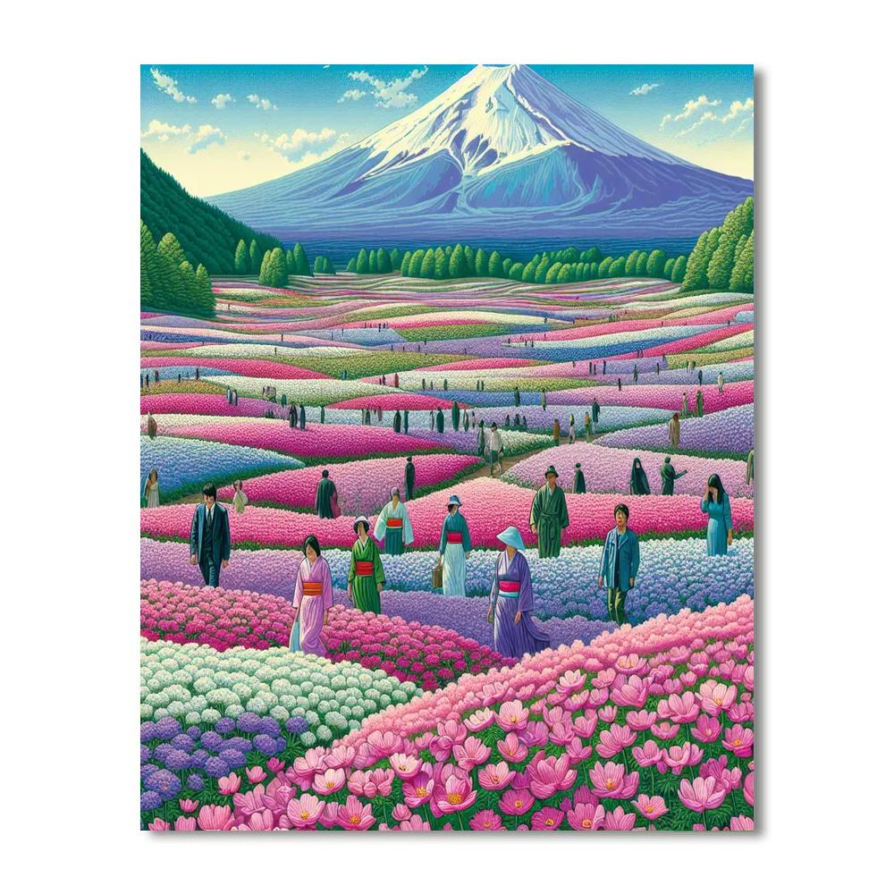 Fuji Shibazakura Festival - Japan Paint By Numbers Kits