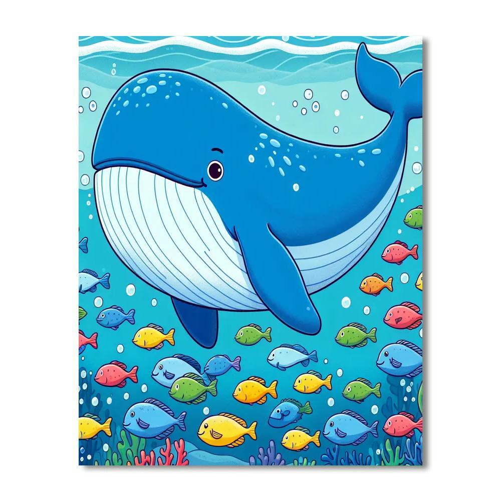Wonderland Of Whales Painting By Numbers Kit