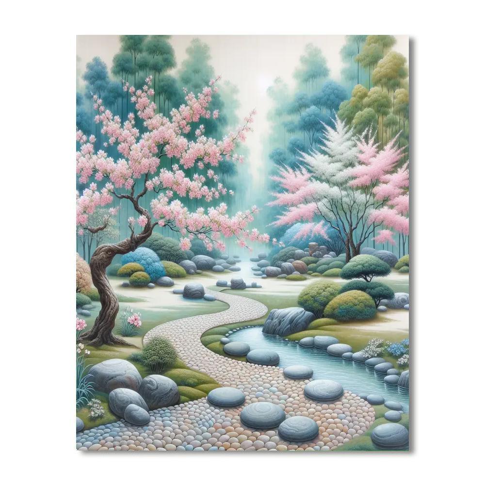 Peaceful Asian Garden Paint By Numbers Kits