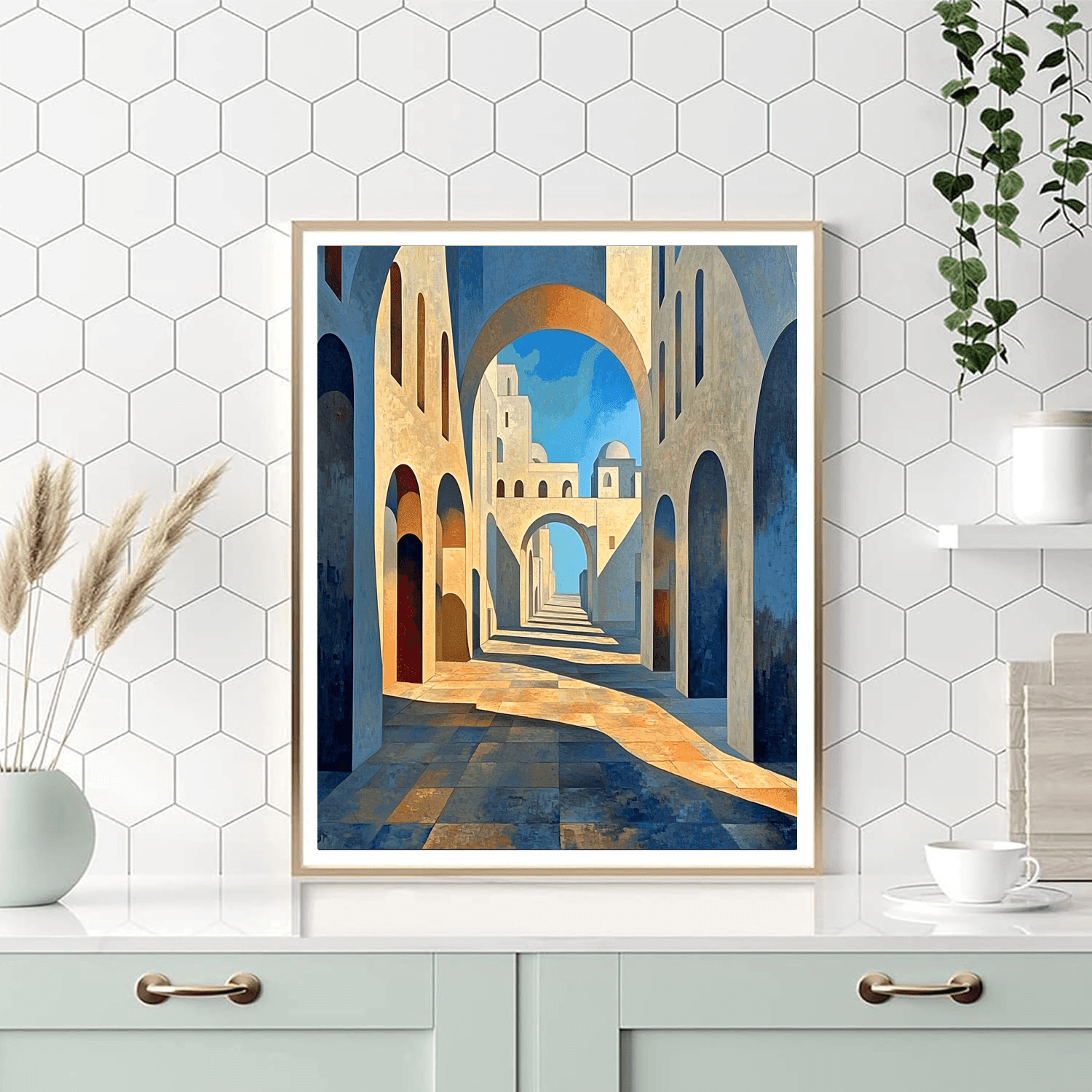 Giorgio De Chirico Inspired Surreal Urban Fantasy  Painting By Numbers Kit