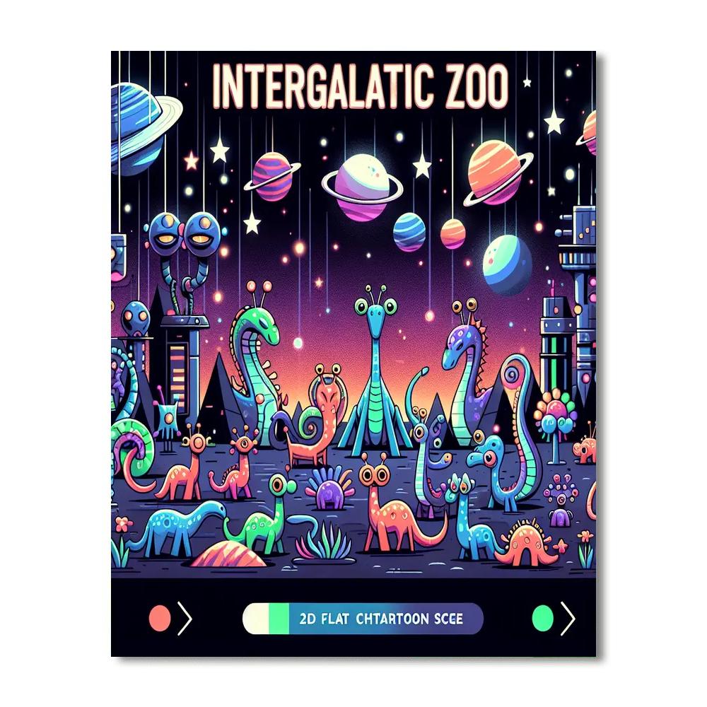 Intergalactic Zoo DIY Paint By Numbers