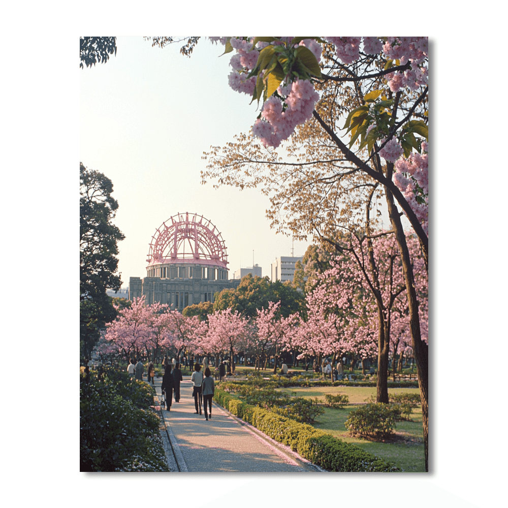 Hiroshima Peace Memorial Park Numbered Painting Kits