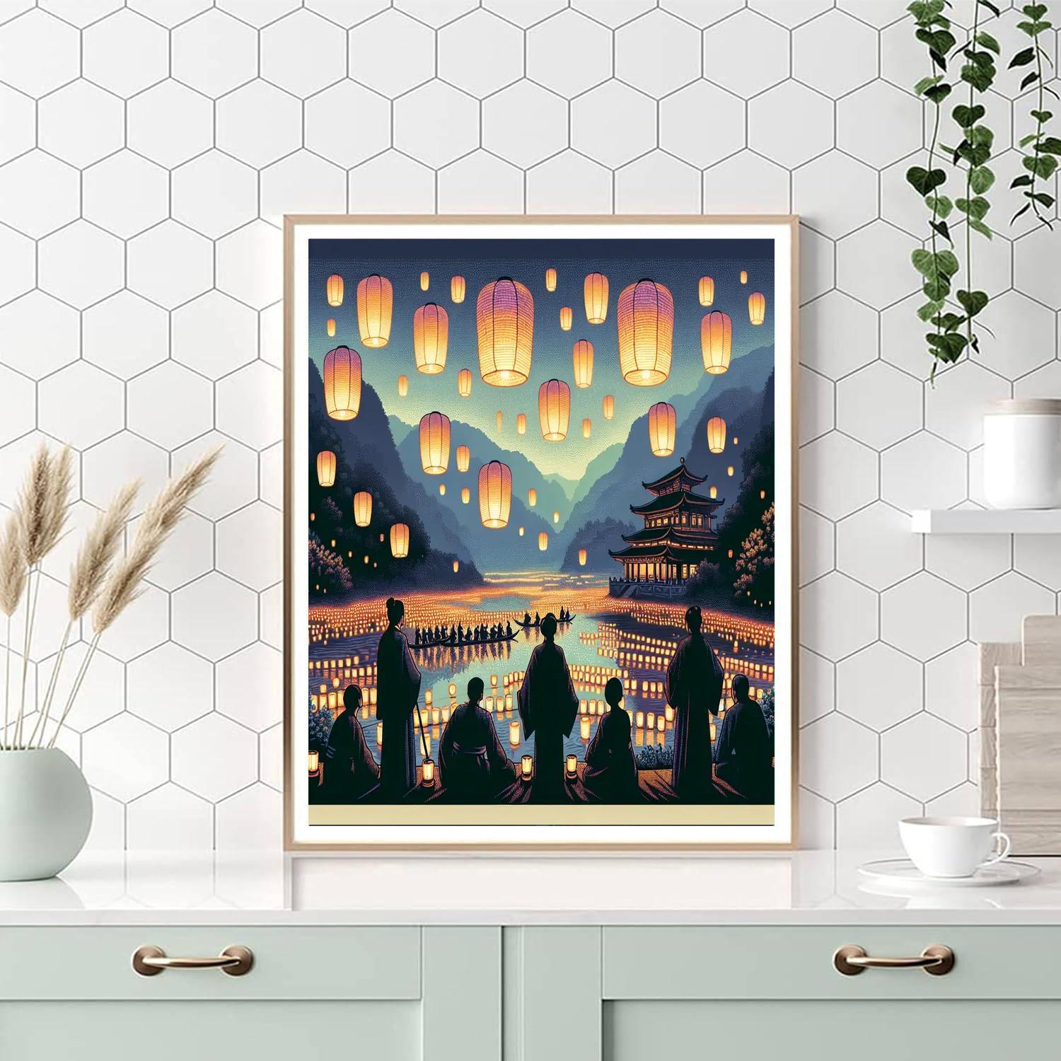 Pingxi Sky Lantern Festival - Pingxi Paint By Numbers Art