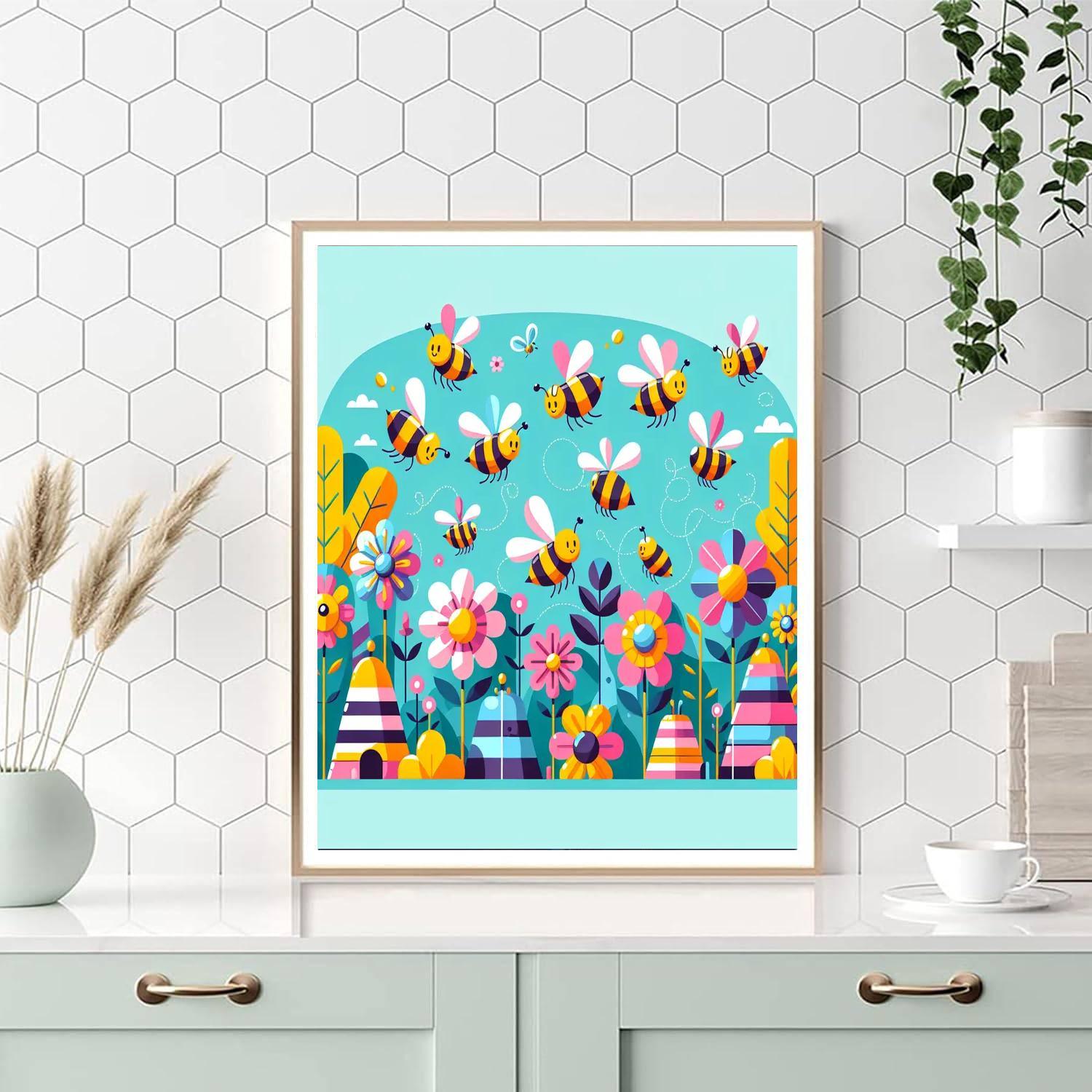 Busy Little Bees Paint By Numbers Art
