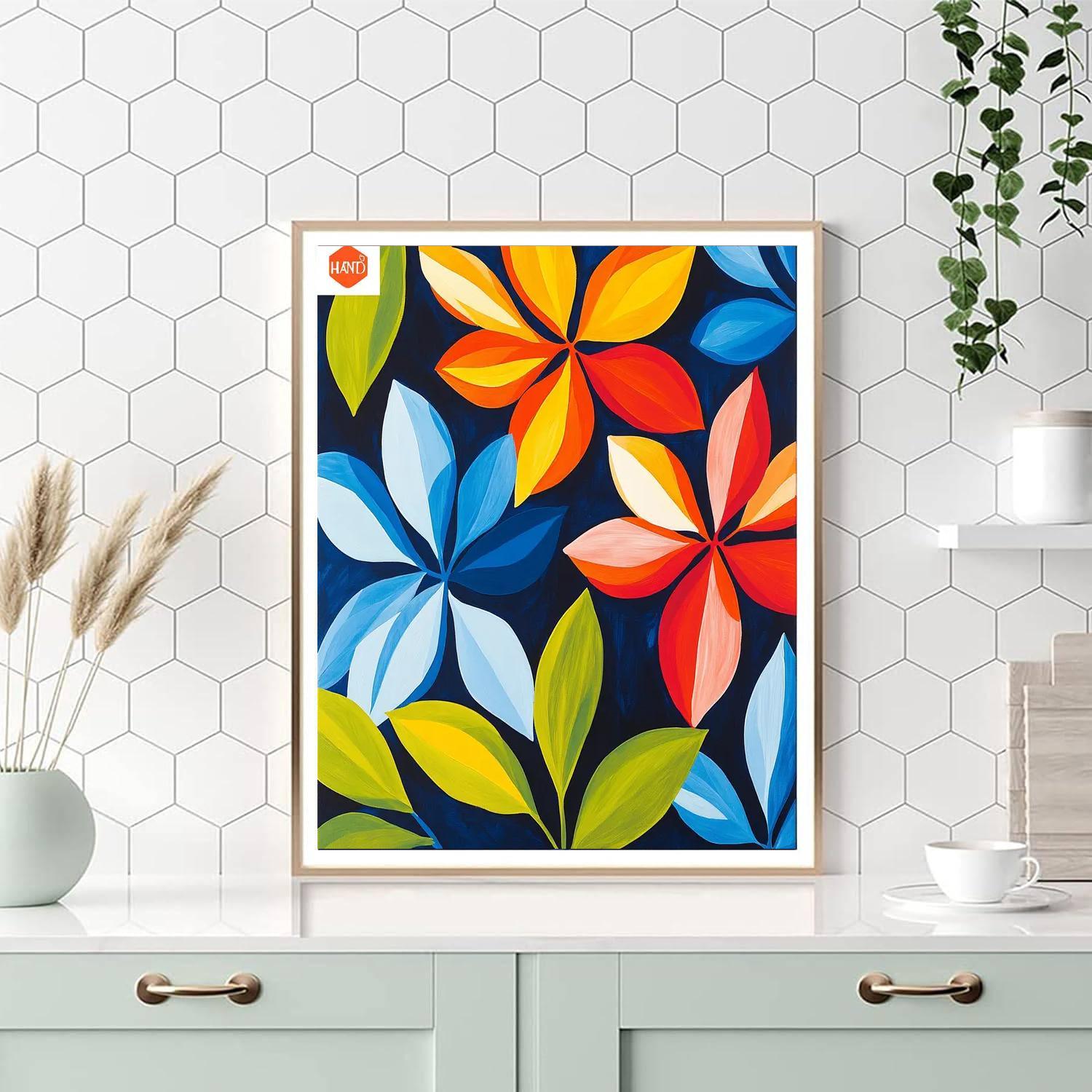 Henri Matisse Inspired Modernist Floral Reverie  Paint By Color
