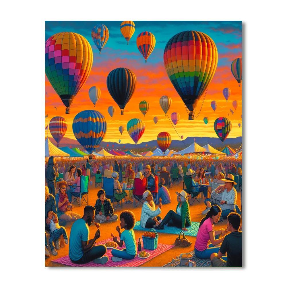 The Great Texas Balloon Race - United States Paint By Color