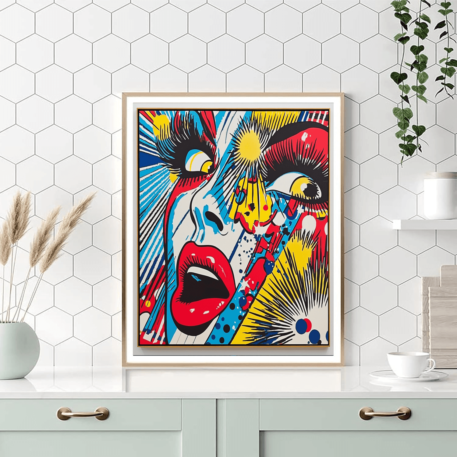Roy Lichtenstein Inspired Dynamic Shapes  Paint By Numbers Art