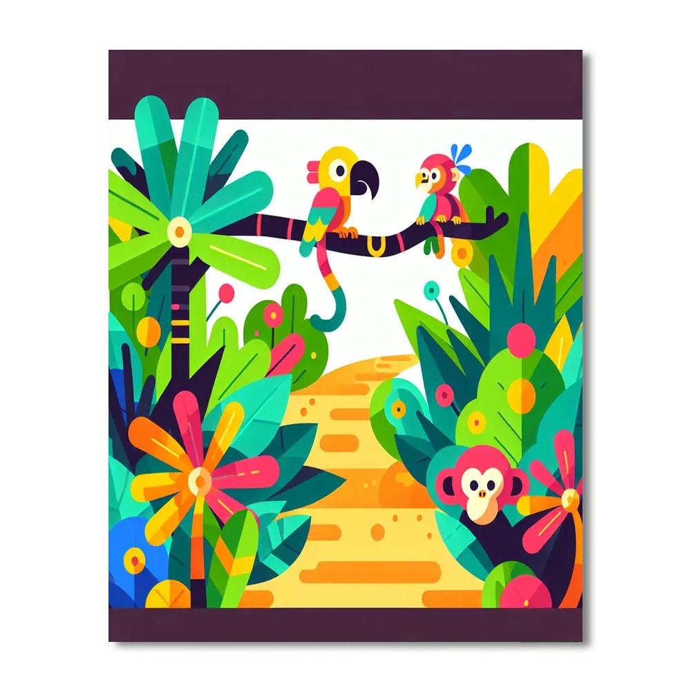 Adventurous Jungle Trail Numbered Painting Kits
