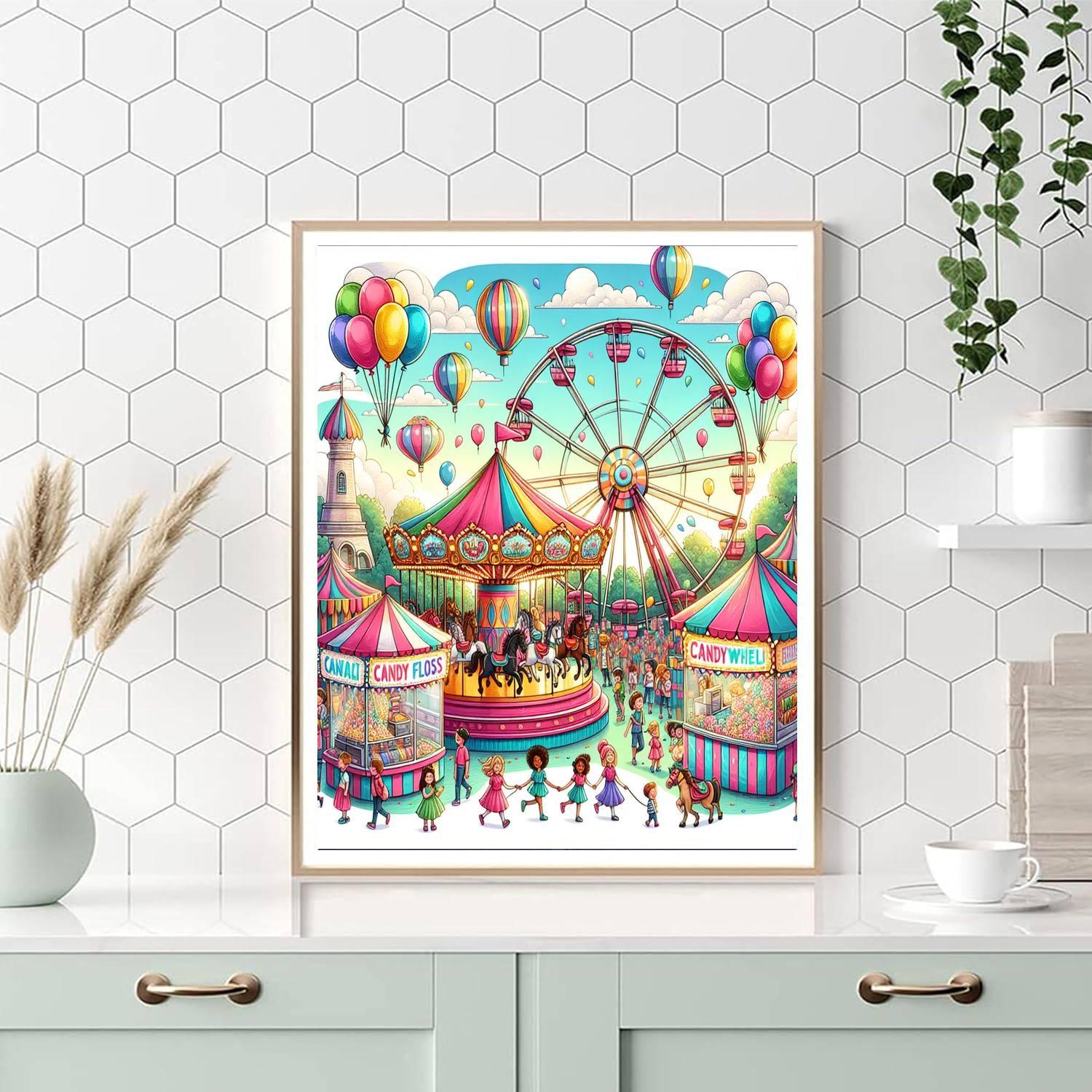 Joyful Children's Carnival Numbered Painting Kits