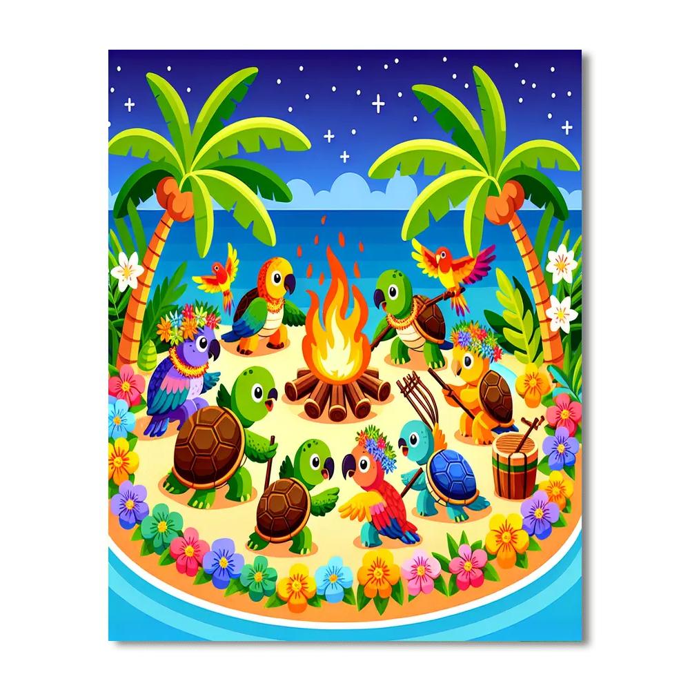 Hawaiian Island Luau Paint By Numbers