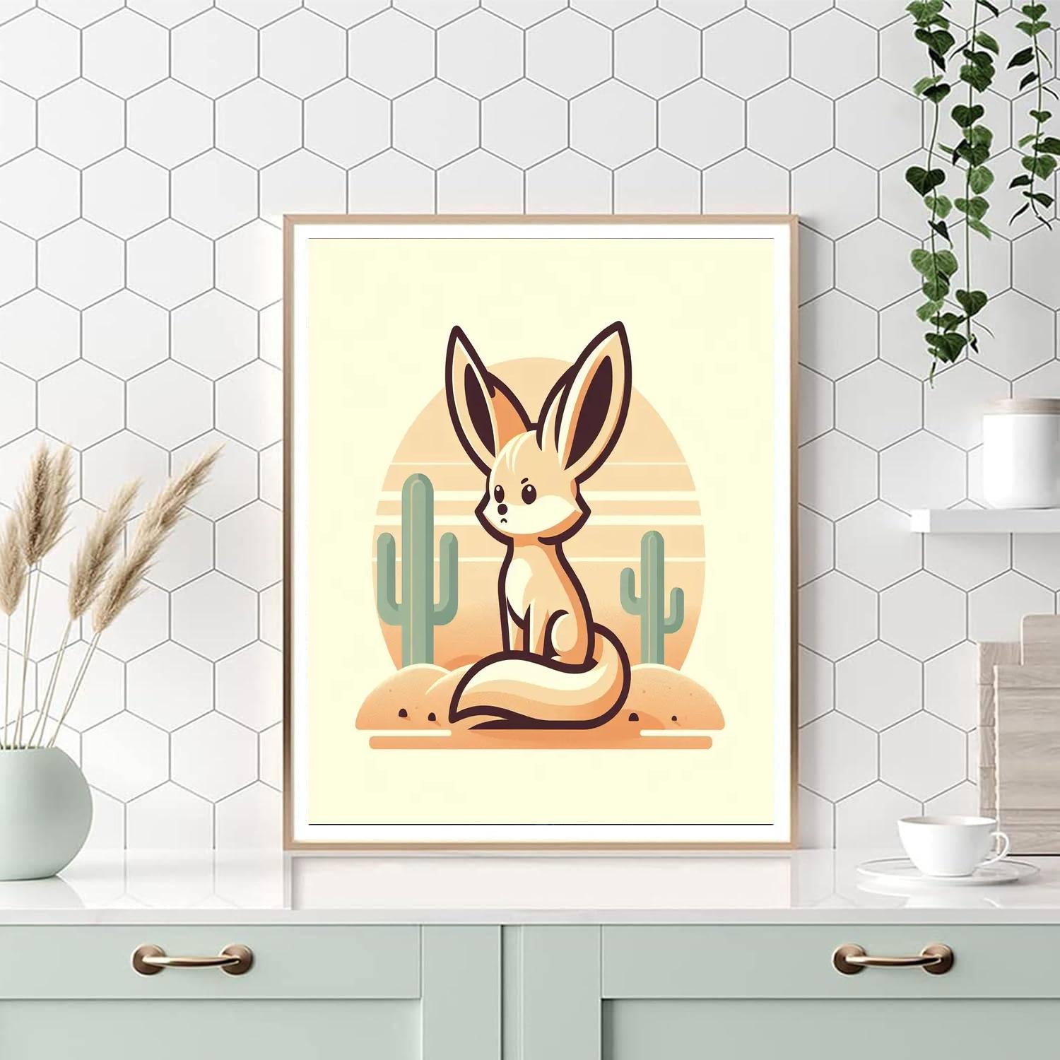 Fluffy Fennec Fox Paint By Numbers Art