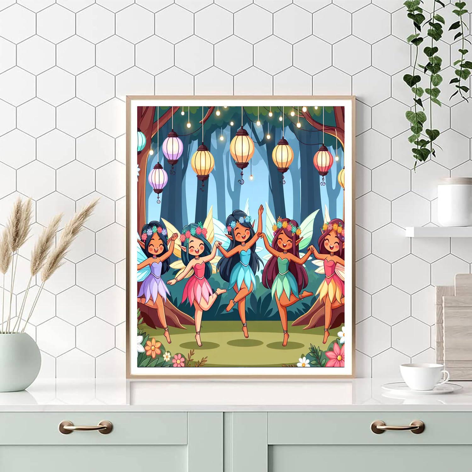 Woodland Fairies' Celebration Painting By Numbers Kit