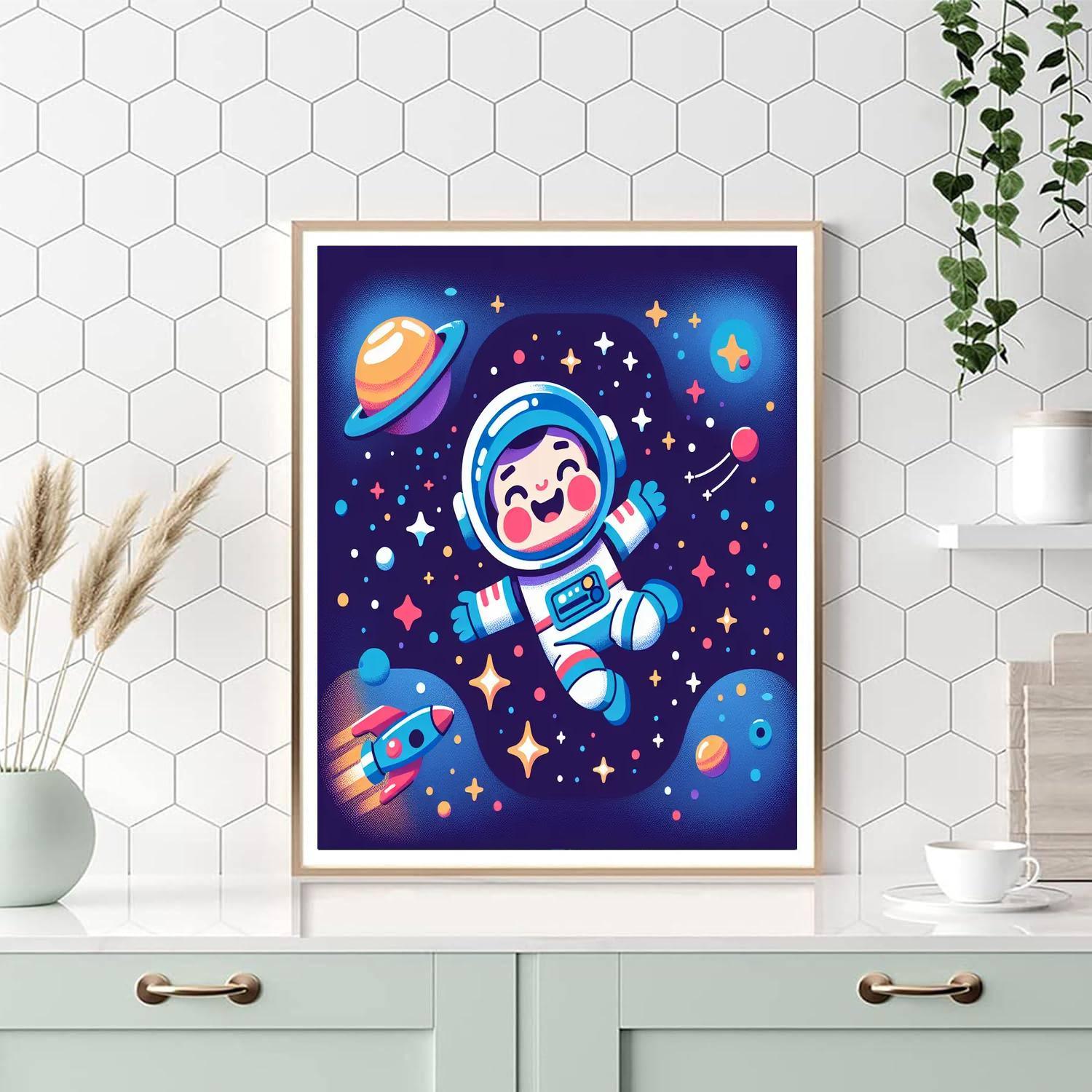 Brave Astronaut Painting By Numbers Kit