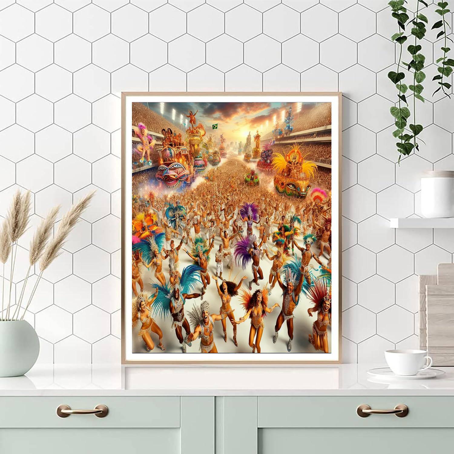 Carnival Of Bloco De Rua - Rio De Janeiro, Brazil Paint By Numbers Art