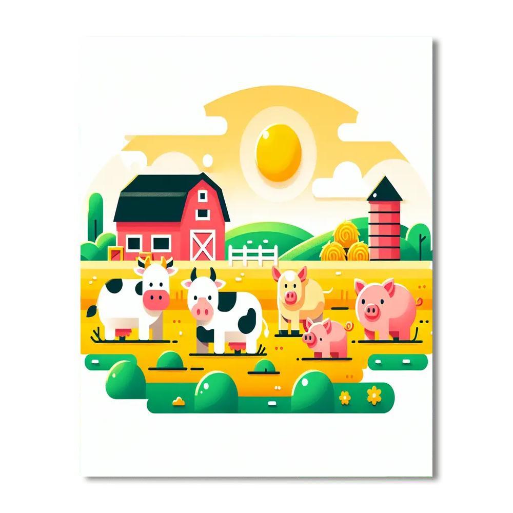 Animal Antics Farm Paint By Number