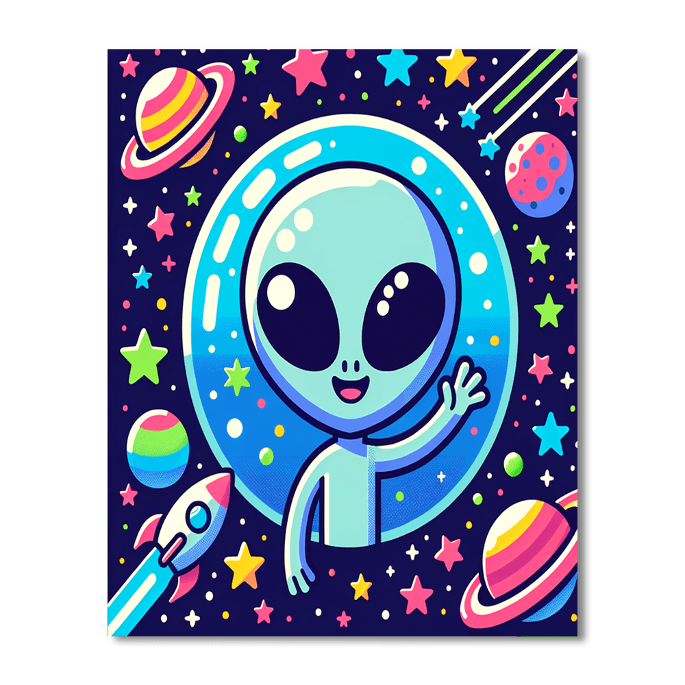 Cosmic Creatures DIY Paint By Numbers