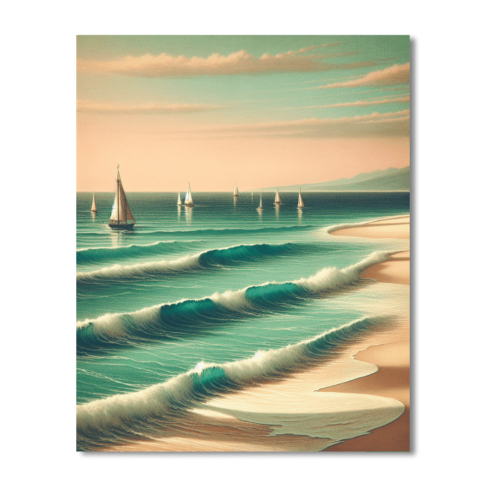 Vintage Coastal Getaway Paint By Numbers Kits