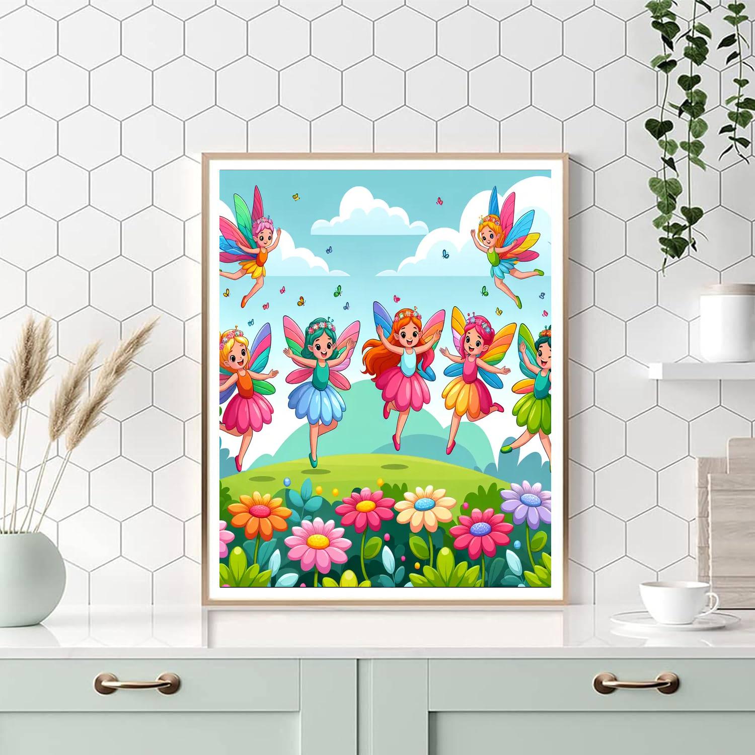Charming Flower Fairies Number Painting
