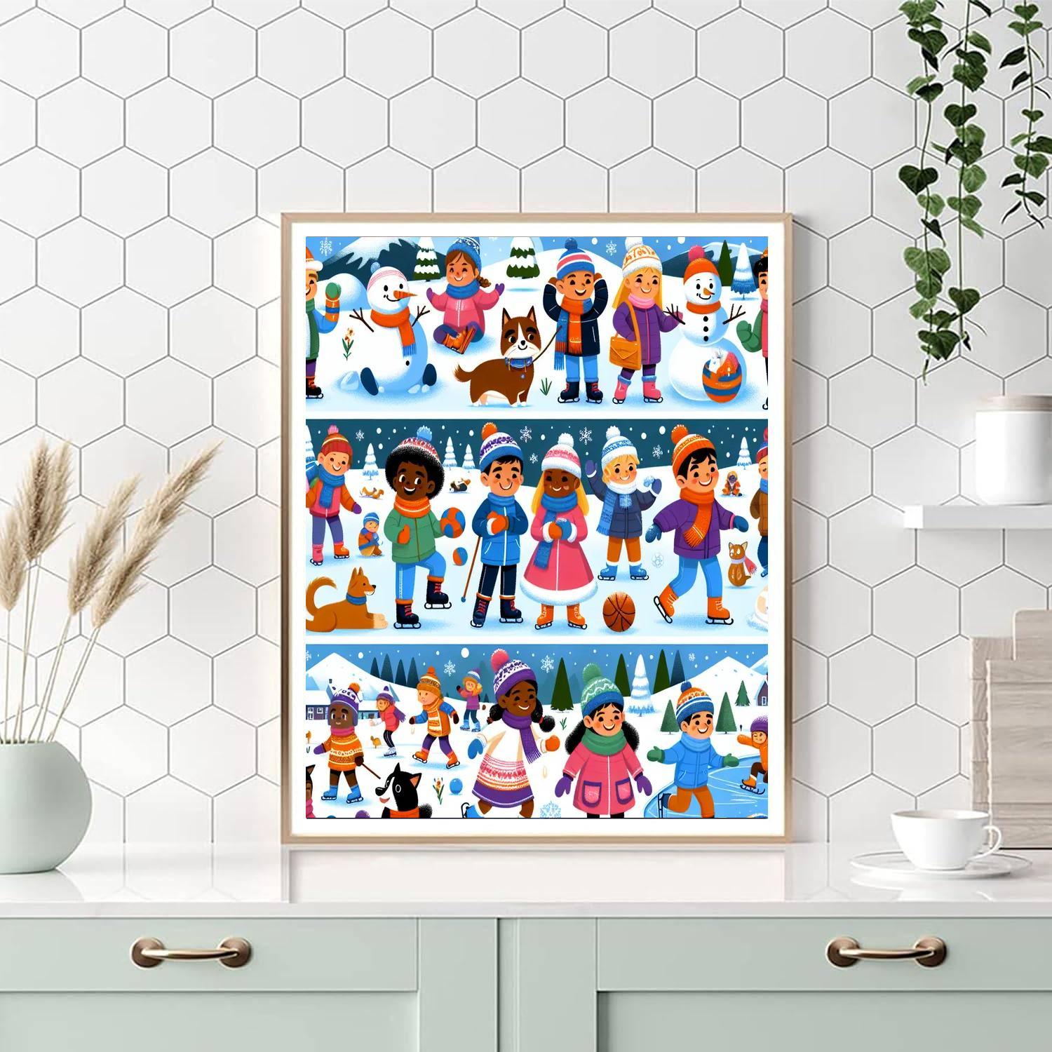 Magical Winter Fun Numbered Painting Kits