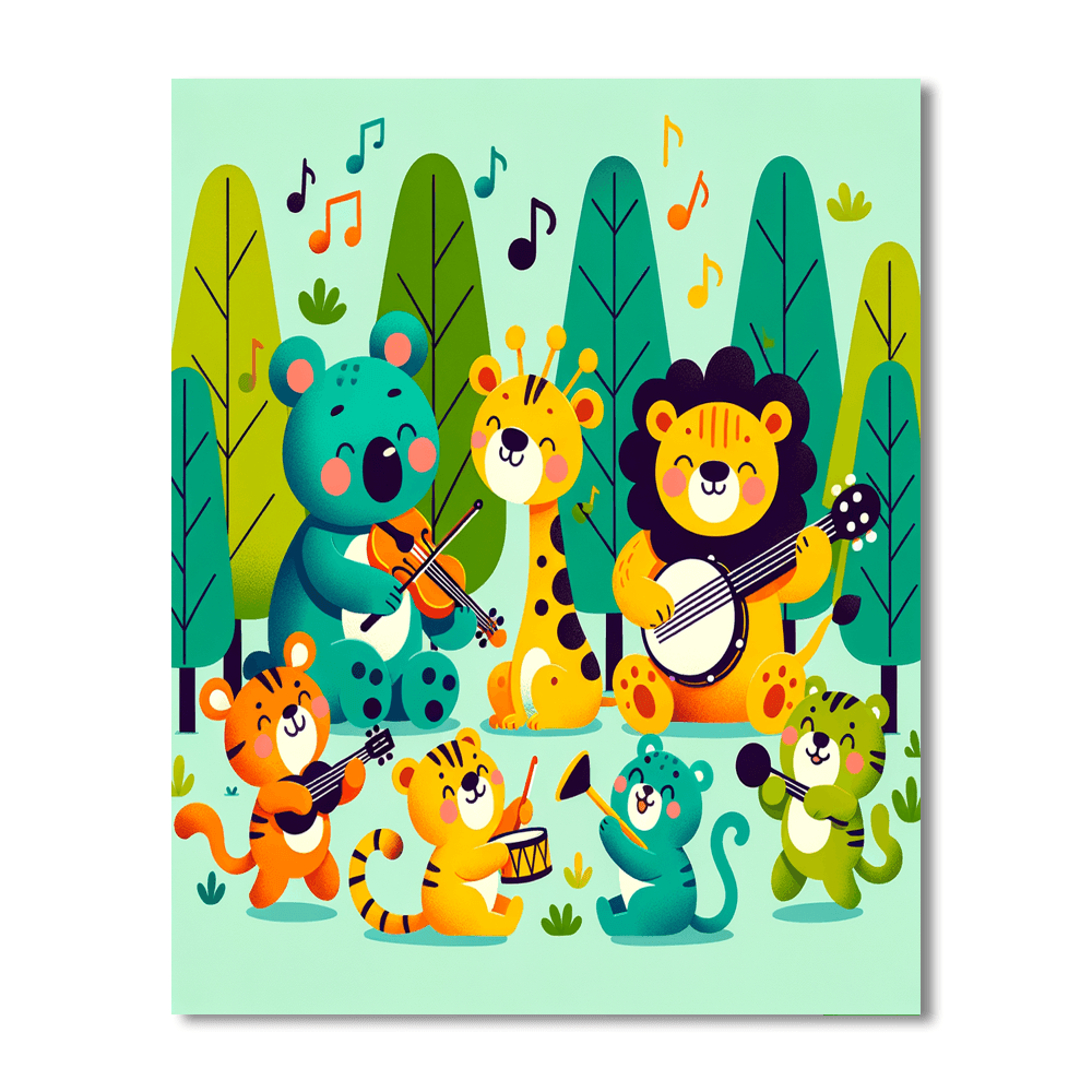 Musical Forest Band Paint By Numbers Kits