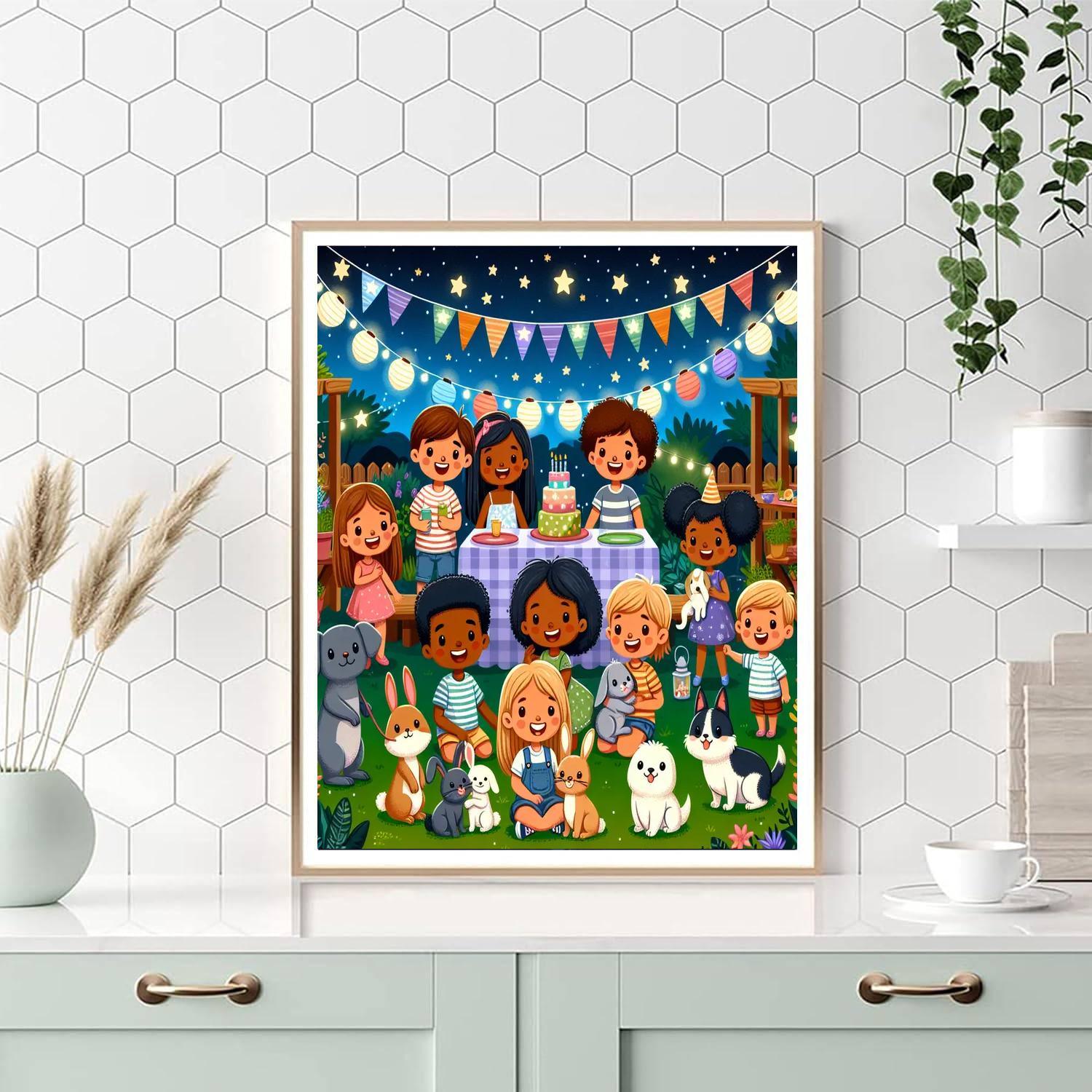 Starlit Garden Party Painting By Numbers Kit