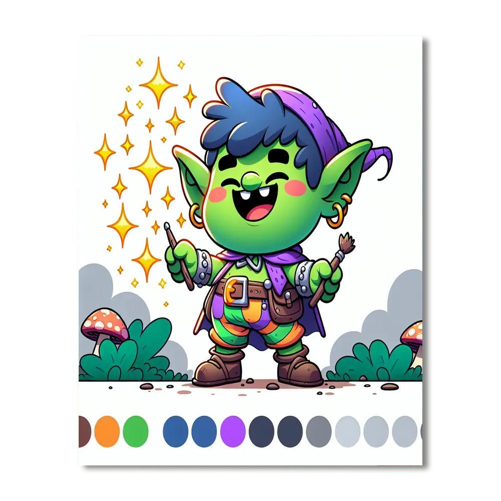 Giggle-worthy Goblin DIY Paint By Numbers