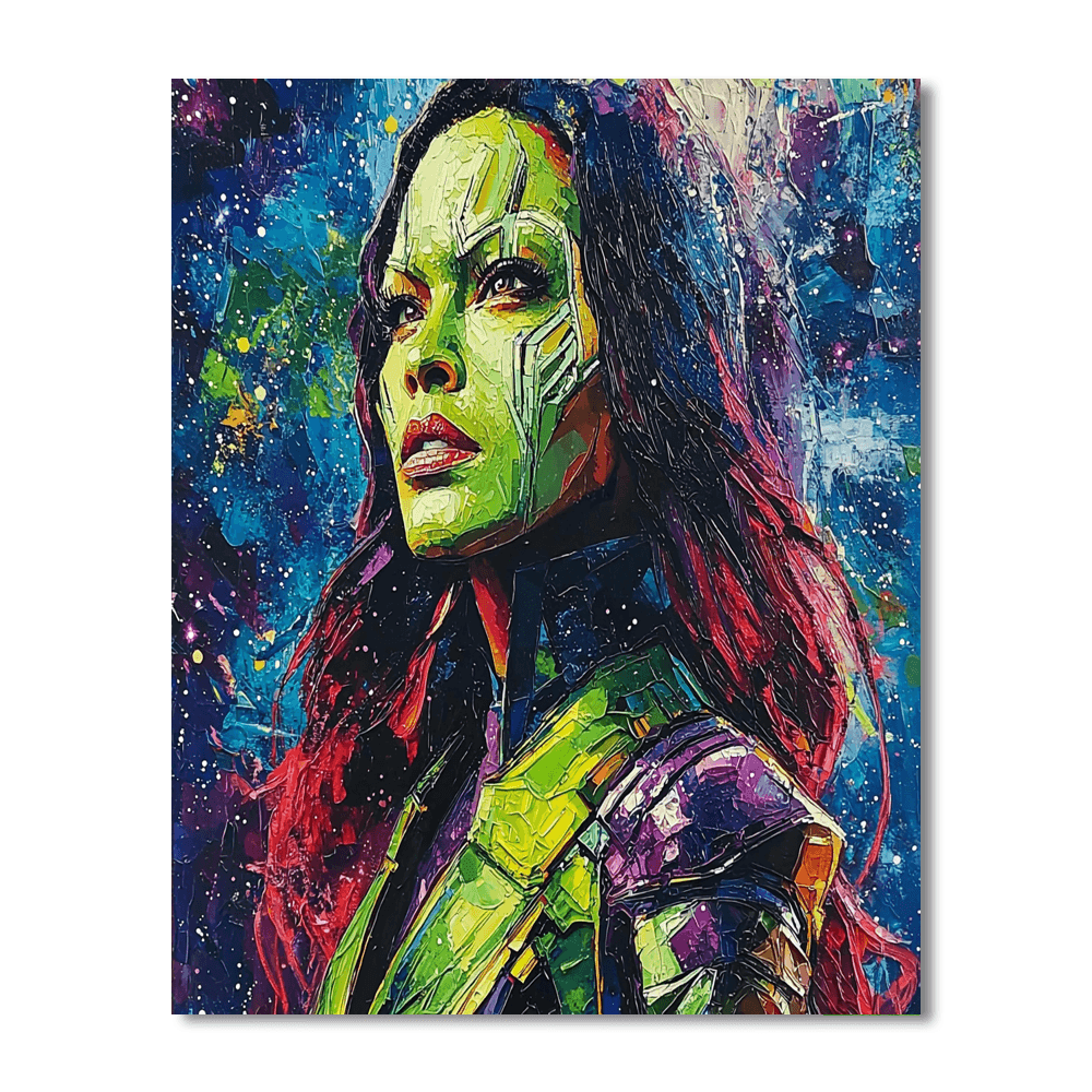Zoe Saldana: The Galactic Wonder Of Gamora Paint By Numbers Art