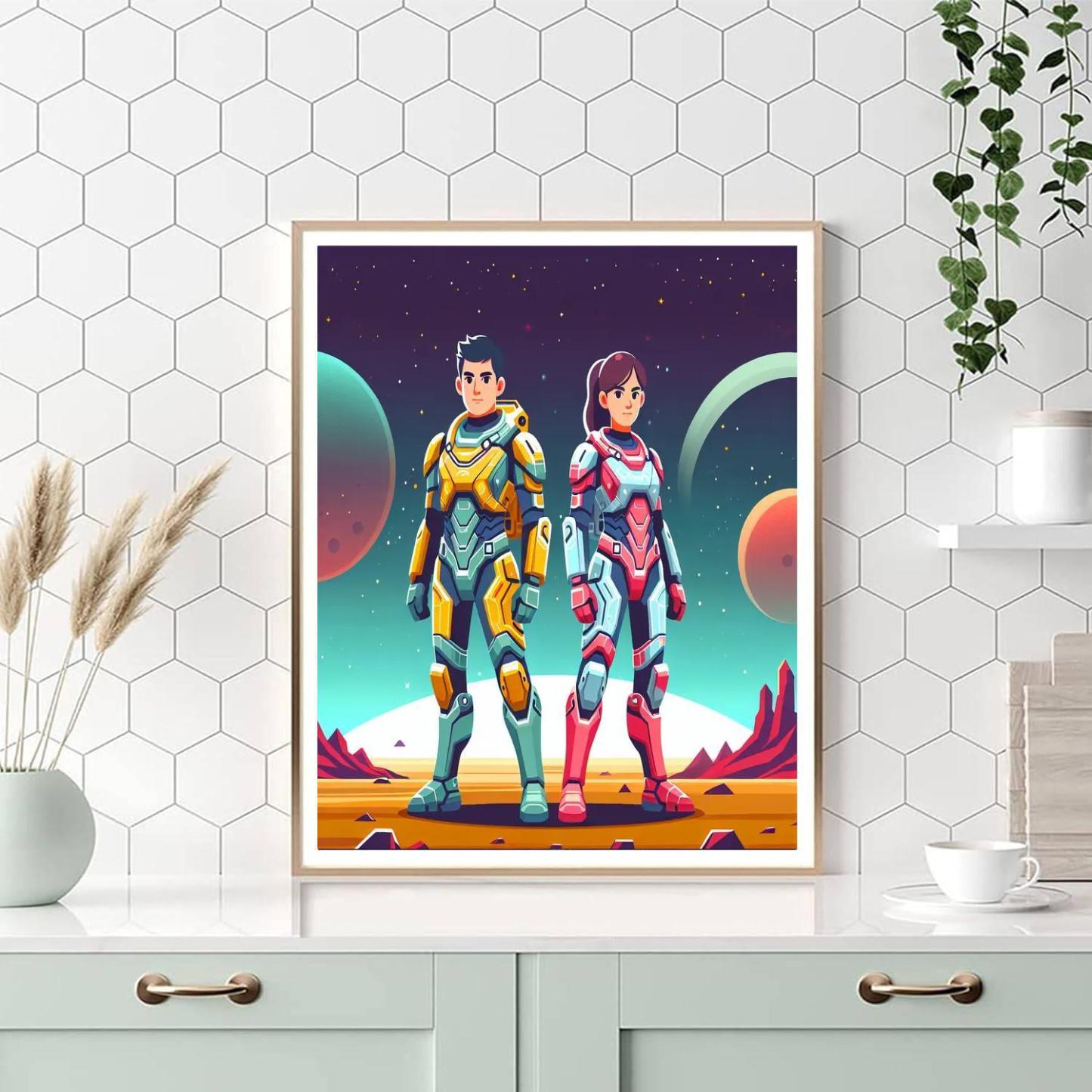 Galactic Warriors Paint By Numbers Art