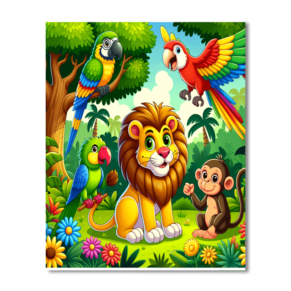 Amazing Jungle Safari Paint By Numbers Kits