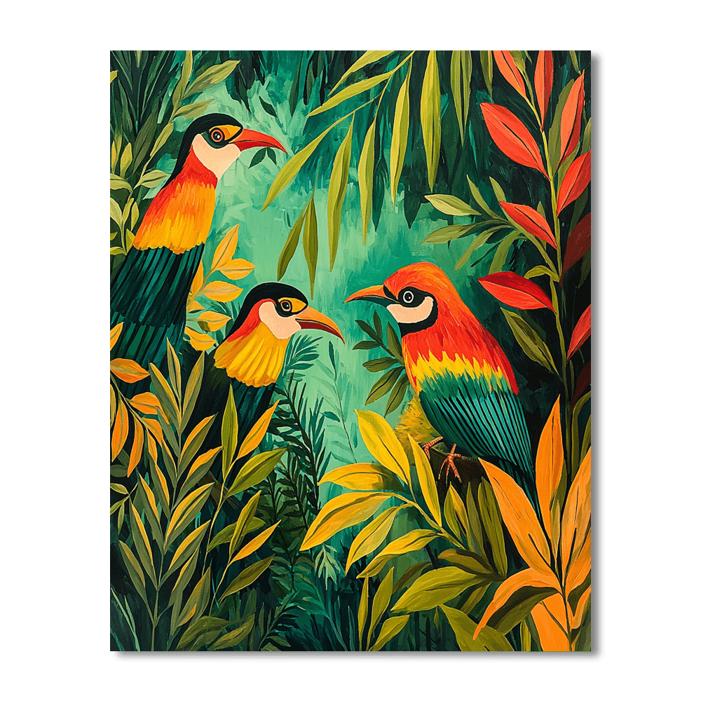 Henri Rousseau Inspired Jungle Serenade  Paint By Numbers