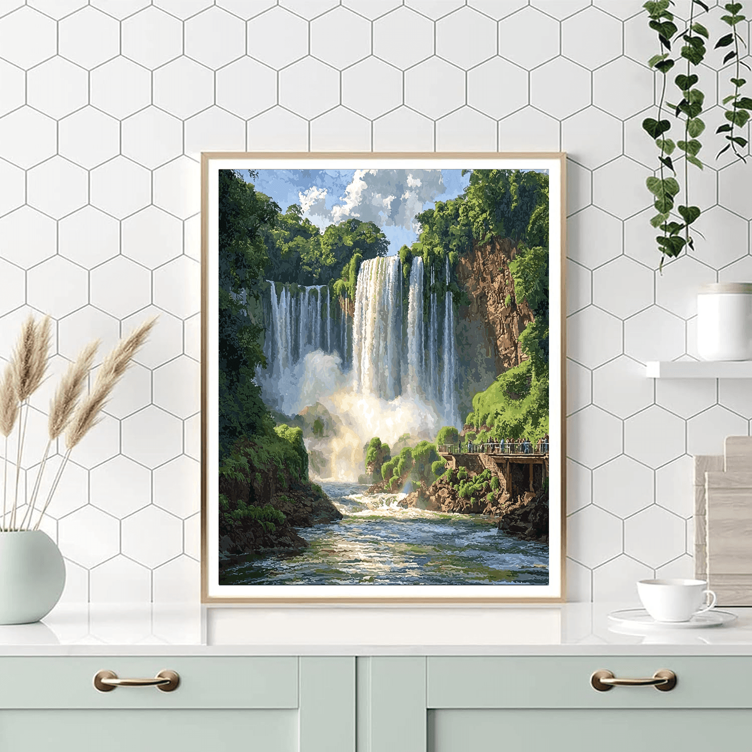 Iguazu Falls Paint By Color