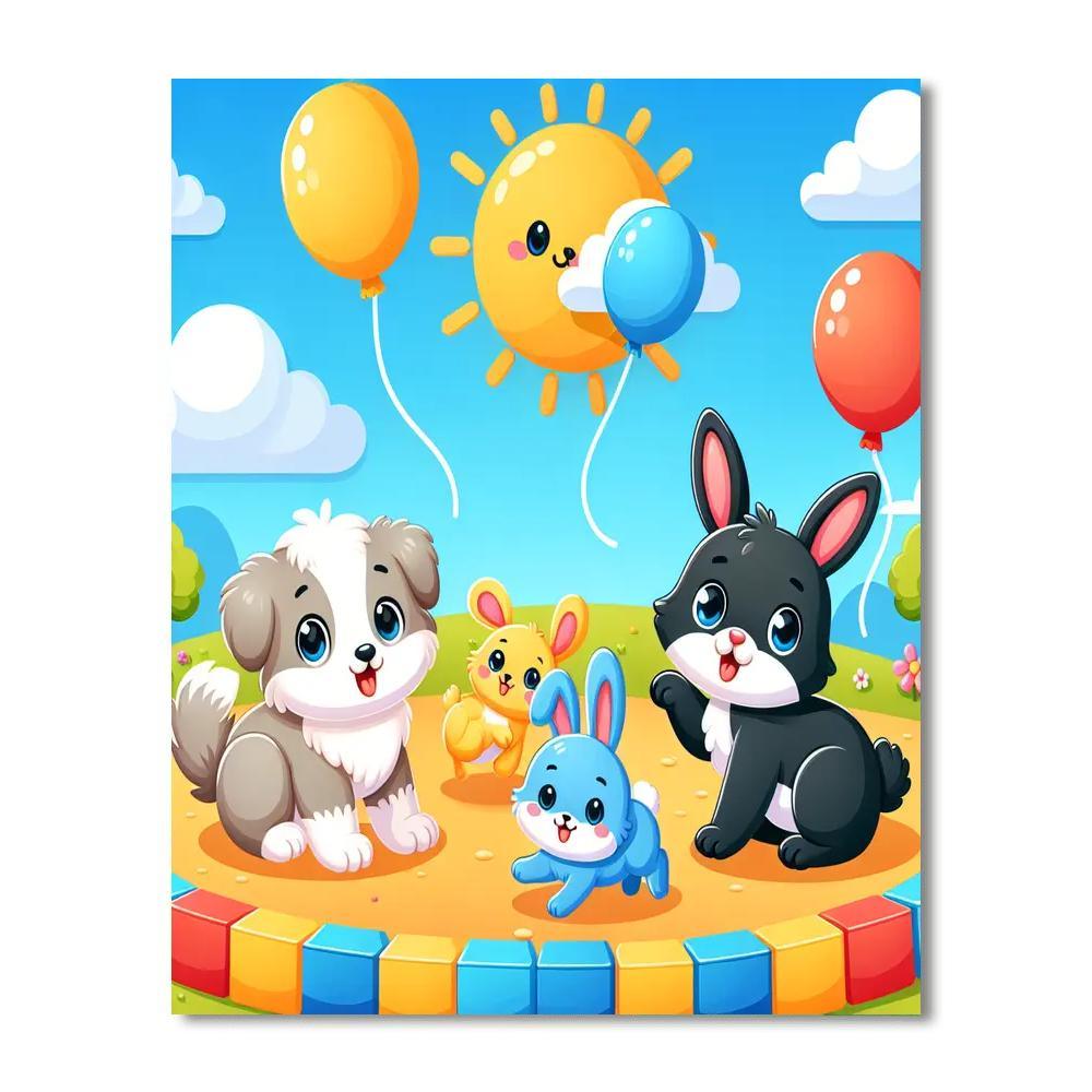 Cute Pet Parade Paint By Color